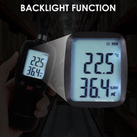 ILHT-278 Digital Humidity Temperature Meter Psychrometer Thermo-Hygrometer 999 Sets Data Storage with Dew Point and Wet Bulb Temperature Measurement Dual Display Portable Tester - Instrulife
