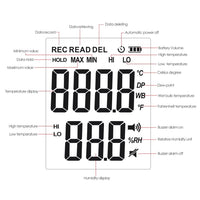 ILHT-278 Digital Humidity Temperature Meter Psychrometer Thermo-Hygrometer 999 Sets Data Storage with Dew Point and Wet Bulb Temperature Measurement Dual Display Portable Tester - Instrulife