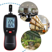 ILHT-278 Digital Humidity Temperature Meter Psychrometer Thermo-Hygrometer 999 Sets Data Storage with Dew Point and Wet Bulb Temperature Measurement Dual Display Portable Tester - Instrulife