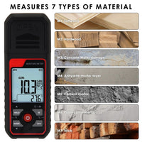 ILMM-344 Pin Type Handheld Moisture Meter Humidity Tester Detector Visual High / Medium / Low Alerts Function for Wood, Plaster, Drywall, Concrete Floors, Building Materials - Instrulife