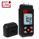 ILMM-344 Pin Type Handheld Moisture Meter Humidity Tester Detector Visual High / Medium / Low Alerts Function for Wood, Plaster, Drywall, Concrete Floors, Building Materials - Instrulife