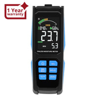 ILHU-382 Non-Destructive Digital Moisture Meter Colored LCD Screen Pinless Wood Moisture Tester for Drywall / Masonry / Softwood / Hardwood with Alarm Function - Instrulife
