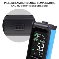 ILHU-382 Non-Destructive Digital Moisture Meter Colored LCD Screen Pinless Wood Moisture Tester for Drywall / Masonry / Softwood / Hardwood with Alarm Function - Instrulife