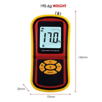 ILMM-814 Portable Digital Grain Moisture Meter, Compact High Quality Rice Corn Wheat Tester Analyzer- Range 5~30%, Temperature Humidity Measure - Instrulife