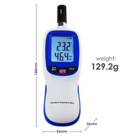 ILTH-794 Digital Humidity & Temperature Meter Hygrometer Psychrometer, Dew point and Wet-bulb Temperature range -20~70°C, Humidity range 0~100%RH, Min/Max Hold, LCD Backlight - Instrulife