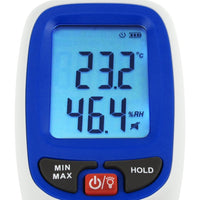 ILTH-794 Digital Humidity & Temperature Meter Hygrometer Psychrometer, Dew point and Wet-bulb Temperature range -20~70°C, Humidity range 0~100%RH, Min/Max Hold, LCD Backlight - Instrulife
