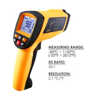ILTH-803A 50:1 Non-contract IR Infrared Laser Thermometer -30~1150°C/ -22~2102°F 0.1~1EM Pyrometer, Digital Professional Instant Read Hand Held Laser IR Temp Meter for Cooking/ Automotive/ Industrial/ Lab - Instrulife
