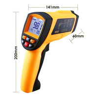 ILTH-803A 50:1 Non-contract IR Infrared Laser Thermometer -30~1150°C/ -22~2102°F 0.1~1EM Pyrometer, Digital Professional Instant Read Hand Held Laser IR Temp Meter for Cooking/ Automotive/ Industrial/ Lab - Instrulife