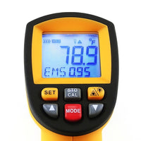 ILTH-803A 50:1 Non-contract IR Infrared Laser Thermometer -30~1150°C/ -22~2102°F 0.1~1EM Pyrometer, Digital Professional Instant Read Hand Held Laser IR Temp Meter for Cooking/ Automotive/ Industrial/ Lab - Instrulife
