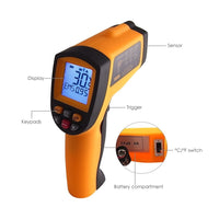 ILTH-809 Digital 0.10~0.99 EM Infrared Thermometer 12:1 Pyrometer 700°C - Instrulife