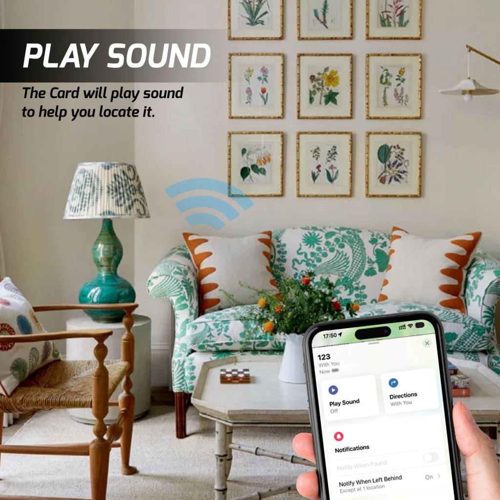 ILGP-405 Wallet Finder Bluetooth Lost Item Locator Smart Luggage Tags iOS Compatible Thin Tracker Works with Apple Find My App Anti-loss Device Waterproof Locator Phone Finder - Instrulife