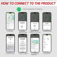 ILGP-405 Wallet Finder Bluetooth Lost Item Locator Smart Luggage Tags iOS Compatible Thin Tracker Works with Apple Find My App Anti-loss Device Waterproof Locator Phone Finder - Instrulife