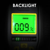 ILMM-98 Digital Pinless Non-invasive Inductive Moisture Meter Hard Soft Wood Drywall Masonry Scanner Tricolor Bar Graph Indicator Intelligent Lumber Timber Board Wet Dry Tester Traders Craftsmen DIY - Instrulife