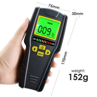 ILMM-98 Digital Pinless Non-invasive Inductive Moisture Meter Hard Soft Wood Drywall Masonry Scanner Tricolor Bar Graph Indicator Intelligent Lumber Timber Board Wet Dry Tester Traders Craftsmen DIY - Instrulife