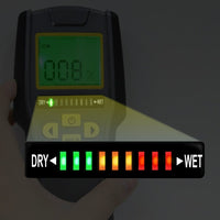 ILMM-98 Digital Pinless Non-invasive Inductive Moisture Meter Hard Soft Wood Drywall Masonry Scanner Tricolor Bar Graph Indicator Intelligent Lumber Timber Board Wet Dry Tester Traders Craftsmen DIY - Instrulife