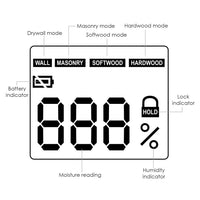 ILMM-98 Digital Pinless Non-invasive Inductive Moisture Meter Hard Soft Wood Drywall Masonry Scanner Tricolor Bar Graph Indicator Intelligent Lumber Timber Board Wet Dry Tester Traders Craftsmen DIY - Instrulife