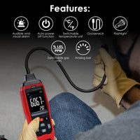 ILLD-398 Natural Gas Detector Gas Sniffer Gas Leak Detector Locating Propane, Natural Gas, and Combustible Gas Leak for Home and RV with Gooseneck Probe, Buzzer, Light Indicator - Instrulife