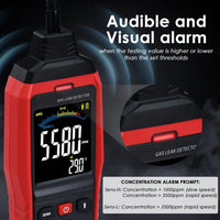 ILLD-398 Natural Gas Detector Gas Sniffer Gas Leak Detector Locating Propane, Natural Gas, and Combustible Gas Leak for Home and RV with Gooseneck Probe, Buzzer, Light Indicator - Instrulife