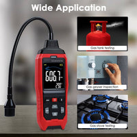 ILLD-398 Natural Gas Detector Gas Sniffer Gas Leak Detector Locating Propane, Natural Gas, and Combustible Gas Leak for Home and RV with Gooseneck Probe, Buzzer, Light Indicator - Instrulife