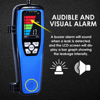 ILLD-432 Refrigerant Leak Detector Handheld 17-inch Gooseneck Probe Sensor Heating Diode Leak Tester for Air Conditioning and Refrigeration System with Buzzer, Visual Alarm and LCD Bar Graph - Instrulife