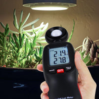 ILLX-274 Light Meter Digital Illuminance Luminometer up to 200,000 Lux Luxmeter Foot Candle/Lux Temperature Tester Handheld with Backlight and Data Storage - Instrulife