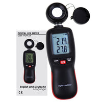 ILLX-274 Light Meter Digital Illuminance Luminometer up to 200,000 Lux Luxmeter Foot Candle/Lux Temperature Tester Handheld with Backlight and Data Storage - Instrulife