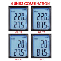 ILLX-274 Light Meter Digital Illuminance Luminometer up to 200,000 Lux Luxmeter Foot Candle/Lux Temperature Tester Handheld with Backlight and Data Storage - Instrulife