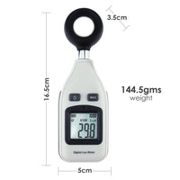 ILLX-145 Digital Light Mini Lux Meter Measurement Range 0 ~ 200,000 LUX / 0 ~ 18,500 FC, Portable Instrument, Auto Range - Instrulife