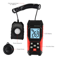 ILLX-331 Digital Light / Lux Meter LUX Footcandle FC Illuminance Tester 200000Lux / 20000Fc - Instrulife