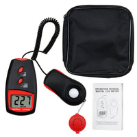ILLX-146N Digital Light Meter Luxmeter 0~100,000 Lux w/ Selectable Range x1 x10 x100, Handheld Illuminance Tester Sensor Illuminometer Lighting Level Measurement, for Indoor Room Greenhouse Plants Home - Instrulife