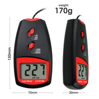 ILLX-146N Digital Light Meter Luxmeter 0~100,000 Lux w/ Selectable Range x1 x10 x100, Handheld Illuminance Tester Sensor Illuminometer Lighting Level Measurement, for Indoor Room Greenhouse Plants Home - Instrulife