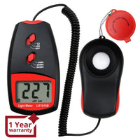 ILLX-146N Digital Light Meter Luxmeter 0~100,000 Lux w/ Selectable Range x1 x10 x100, Handheld Illuminance Tester Sensor Illuminometer Lighting Level Measurement, for Indoor Room Greenhouse Plants Home - Instrulife