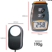 ILLX-147 Digital Light Meter 100,000 Lux LCD Lab Photo Camera - Instrulife