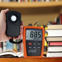 ILLX-149 Professional Digital Lux/ Light Level Meter 1~200,000 Lux Luminometer Illuminance Meter, 4 Ranges Tester with Photodiode and Filter Sensor + Data HOLD Function - Instrulife
