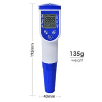 ILWQ-19 6-in-1 Water Tester Combo Pen pH, ORP, EC, TDS, Salinity, & Temperature - Instrulife