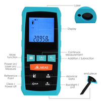 ILDM-851 Digital Laser Distance Meter Measure Area Volume Pythagoras 60m/197ft Range Finder - Instrulife