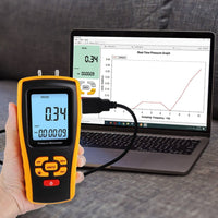 ILMA-277 Digital Manometer Digital Air Pressure Meter Differential Air Pressure Gauge Dual Port HVAC Gas Pressure Tester Handheld Portable Tool - Instrulife