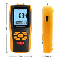 ILMA-277 Digital Manometer Digital Air Pressure Meter Differential Air Pressure Gauge Dual Port HVAC Gas Pressure Tester Handheld Portable Tool - Instrulife