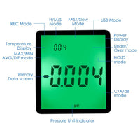 ILMA-346 Handheld Manometer Dual Differential Digital Gas Pressure Tester with Backlight 12 Selectable Units Air Pressure Gauge HVAC Tester with Data Storage Function - Instrulife