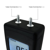 ILMA-186 Professional Digital Manometer, Portable Handheld Air Vacuum/ Gas Pressure Gauge Meter 11 Units with Backlight, ±13.78kPa ±2PSI, Suitable for Differential Pressure of 1-2 Pipes, Ventilation, Air Condition System Measurement - Instrulife