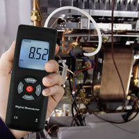 ILMA-186 Professional Digital Manometer, Portable Handheld Air Vacuum/ Gas Pressure Gauge Meter 11 Units with Backlight, ±13.78kPa ±2PSI, Suitable for Differential Pressure of 1-2 Pipes, Ventilation, Air Condition System Measurement - Instrulife