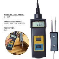 ILMM-892 Digital Moisture Meter & Thermometer, Wood Cotton Paper - Instrulife