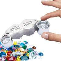 ILJL-855 Mini Portable 2 in 1 Jeweler's Loupe 10X & 20X Magnifier Dual Lens - Instrulife