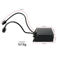 ILMI-208 Cold LED Dual Gooseneck Lights Microscope Illuminator with Dimmer, 6500K, Adjustable Brightness 100V~240V - Instrulife