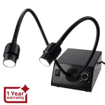 ILMI-208 Cold LED Dual Gooseneck Lights Microscope Illuminator with Dimmer, 6500K, Adjustable Brightness 100V~240V - Instrulife