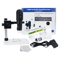 ILMI-55 Gain Express 1080P Full HD USB Wifi Digital Microscope 10x-220x Magnification for iOS/ Andriod/ PC with 6 LED, 3 Mega Pixels, Adjustable Focus, Handheld & Desktop Compatible Wireless Rechargeable - Instrulife