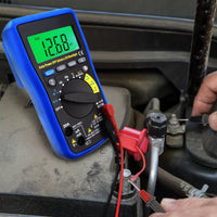 ILAU-210 Digital Auto Range Autoranging DMM Multimeter - DC AC Amp Volt Ohm Frequency Capaitance Temperature Meter Battery Tester, with Auto LCD Backlight, Overload Protection - Instrulife