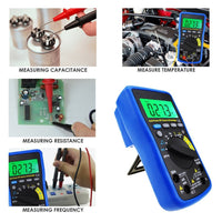 ILAU-210 Digital Auto Range Autoranging DMM Multimeter - DC AC Amp Volt Ohm Frequency Capaitance Temperature Meter Battery Tester, with Auto LCD Backlight, Overload Protection - Instrulife