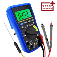 ILAU-210 Digital Auto Range Autoranging DMM Multimeter - DC AC Amp Volt Ohm Frequency Capaitance Temperature Meter Battery Tester, with Auto LCD Backlight, Overload Protection - Instrulife