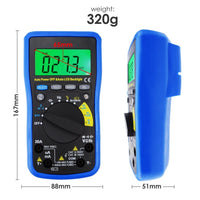 ILAU-210 Digital Auto Range Autoranging DMM Multimeter - DC AC Amp Volt Ohm Frequency Capaitance Temperature Meter Battery Tester, with Auto LCD Backlight, Overload Protection - Instrulife
